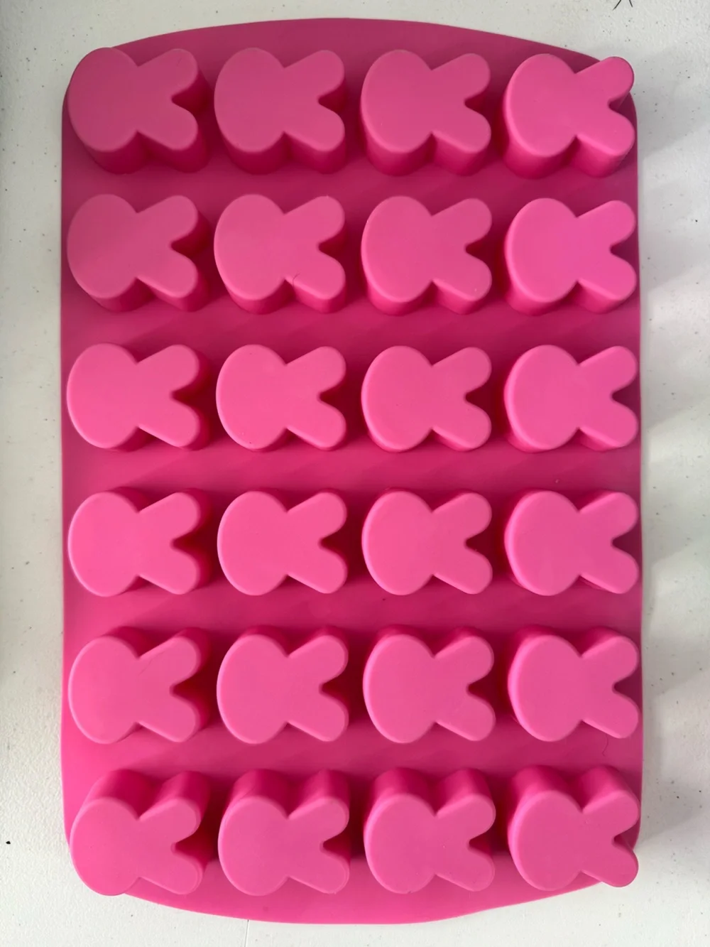 Pink Silicone Mold Tray - 24 cavity bunny